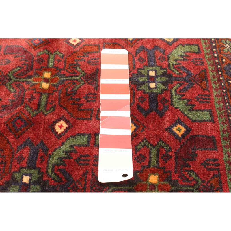 ECARPETGALLERY Hand-knotted Teimani Red Wool Rug - 2'11 x 4'7