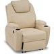 preview thumbnail 28 of 45, Mcombo Electric Power Recliner Chair with Massage and Heat, Faux Leather 7050 Creme White