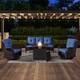 Option Brown Wicker / Blue Cusion