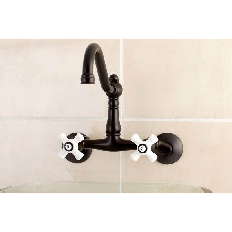Kingston Brass Vintage 1.8 GPM Wall Mounted Bridge Kitchen Faucet