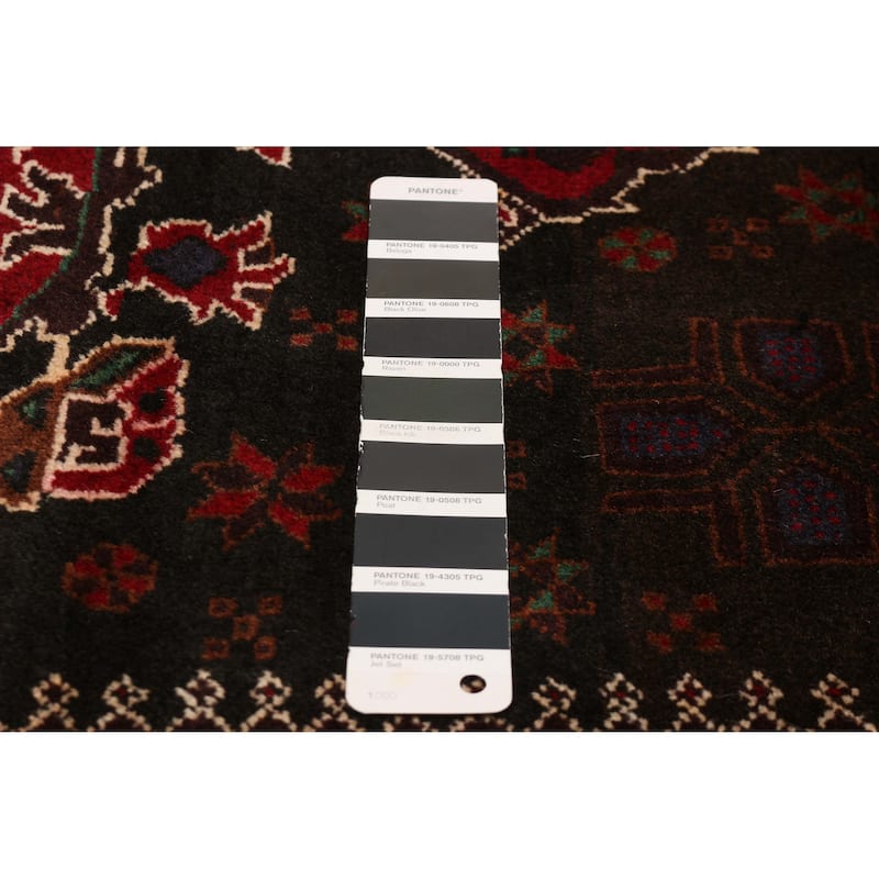 Teimani Black Rug 3'8" x 6'1" - 3'8 x 6'1