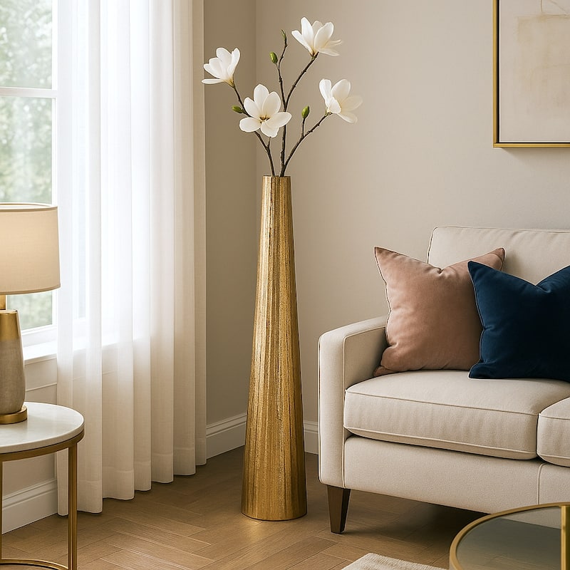 Decorative Vase with Textured Finish - Sculptural Vase for Home Decor