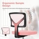 preview thumbnail 11 of 44, Office Computer Desk Chair with Wheels, Ergonomic Low-Back Mesh Rolling Work Swivel Chairs, Armless Comfortable Lumbar Support