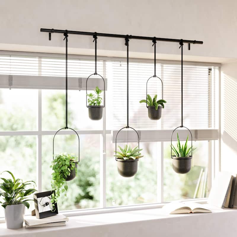 Umbra 1018086 Triflora 7-1/4" Wide Steel Hanging Planters