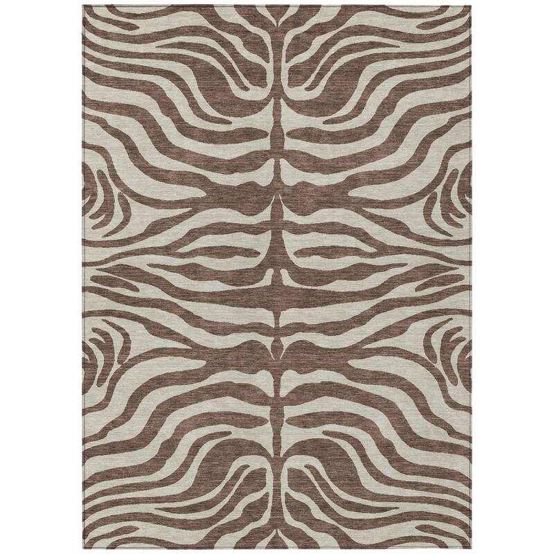 HomeRoots Animal Print Transitional Rectangle Outdoor Rug