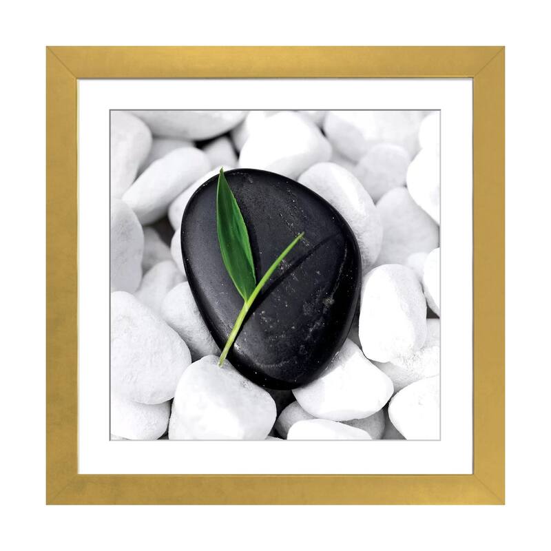 iCanvas "Zen Stone" by PhotoINC Studio - Gold - 16x16x1