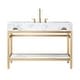 preview thumbnail 31 of 150, Ecija Bath Vanity, Metal Support with Composite Stone Top, no Mirror