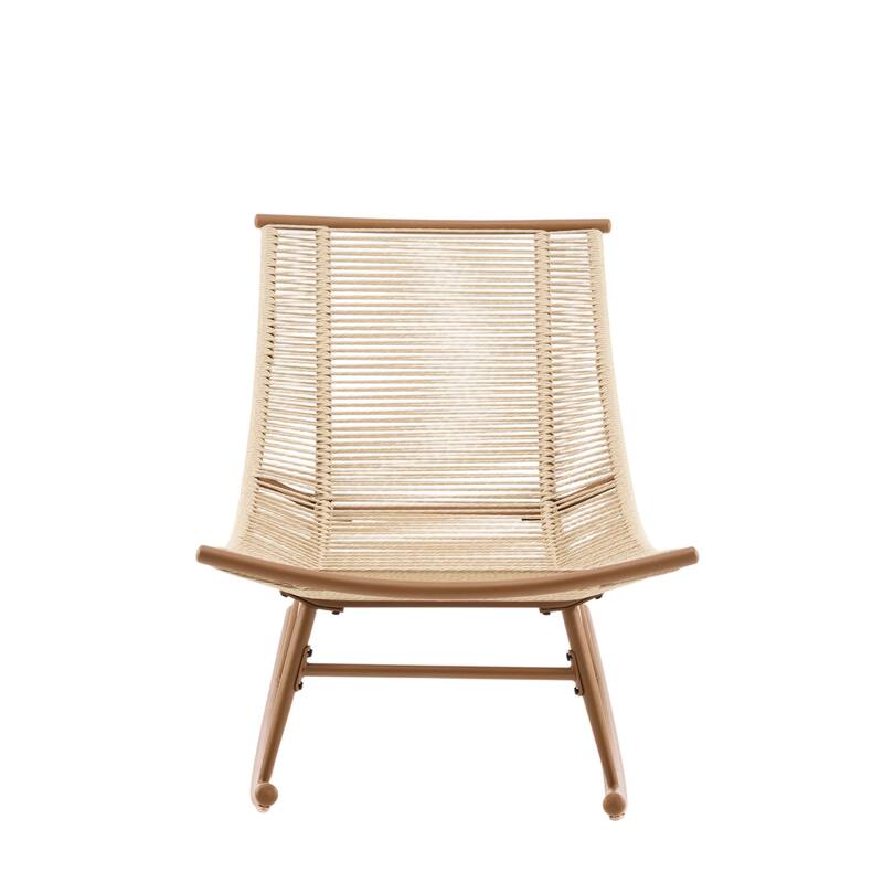 Christopher Knight Home - Set of 2 Outdoor Rocking Chair with PE Rattan and Solid Wood Side Table Set