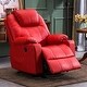 preview thumbnail 41 of 53, Mcombo Electric Power Lift Recliner Leather Chair with Massage Heat Red