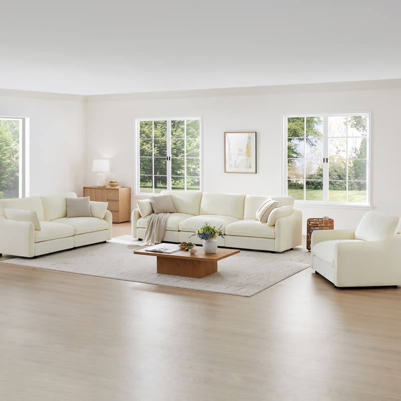 Spruce & Spring Oversized Cloud Modular Sectional Couches for Living Room