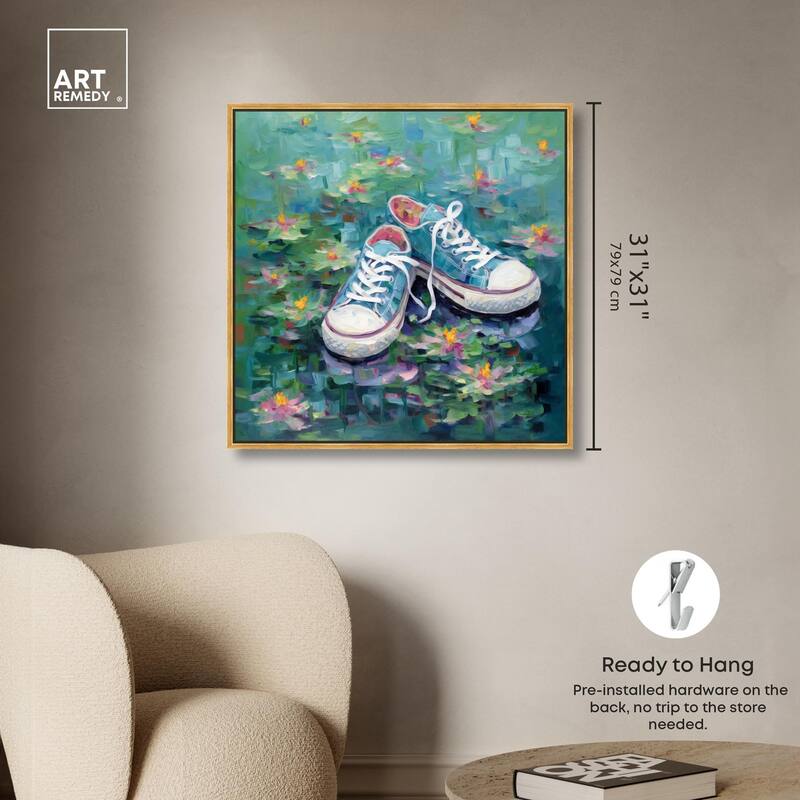 Lily Pad Sneakers II Canvas by Art Remedy