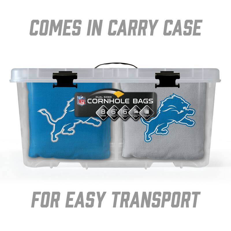 Detroit Lions NFL Dual Sided Pro Stop & Slide Cornhole Bags