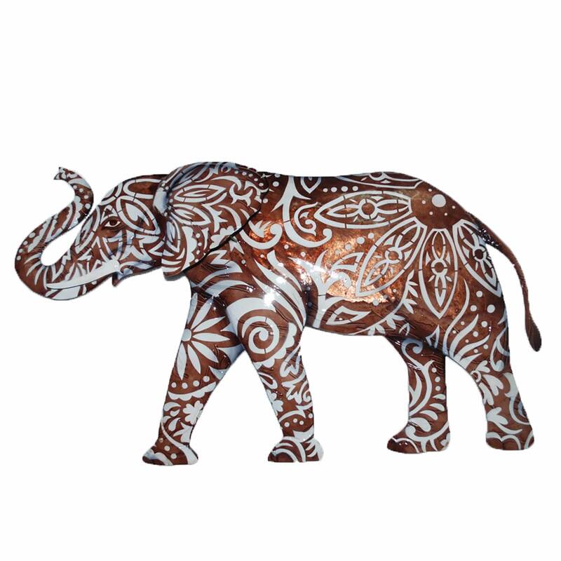 Capiz Elephant Wall Decor - Brown
