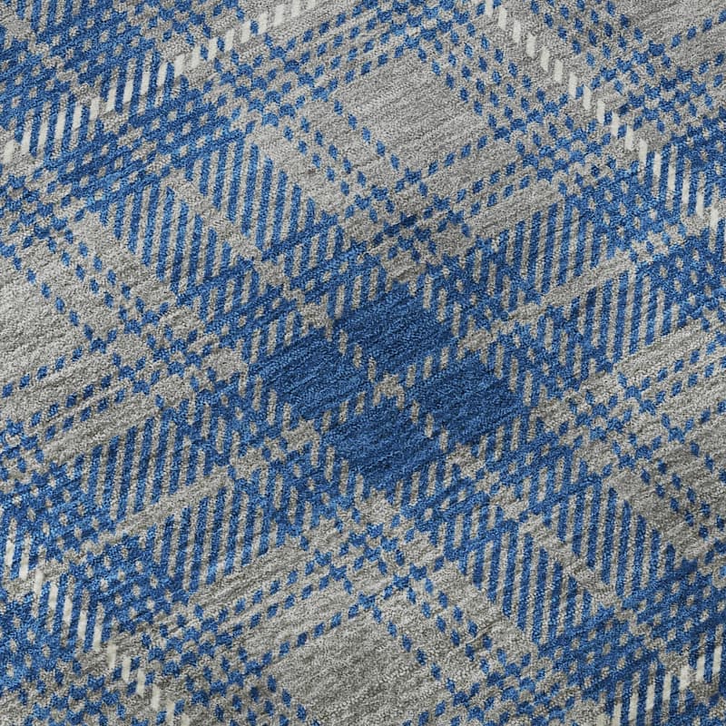 Premium Washable Super Soft Farmhouse Plaid Mayfield Rug