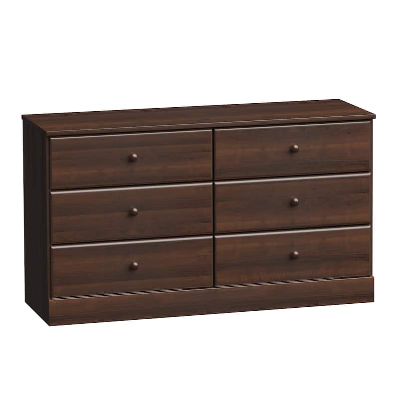 Prepac Astrid 6 Drawer Double Dresser for Bedroom, Wide Chest of Drawers, Bedroom Furniture, Traditional Furniture
