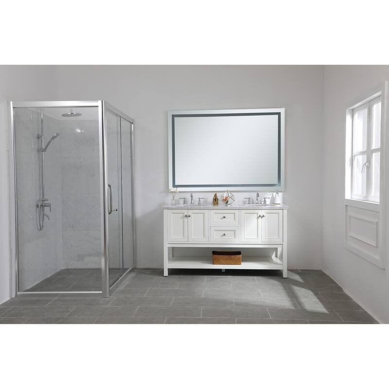 Elegant Lighting Helios 42" x 60" Rectangular Frameless Wall Mounted
