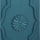 Carved Floral Door Large Storage Cabinet with Metal Handle for Living Room, Kitchen, Entryway