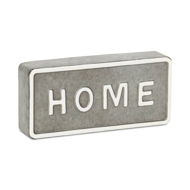Rectangular Handcrafted Raised Home Metal Sign - 8.5"
