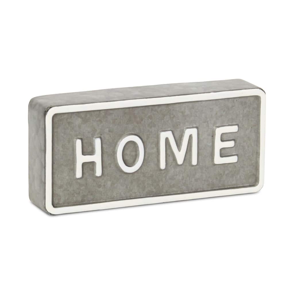 Rectangular Handcrafted Raised Home Metal Sign - 8.5"