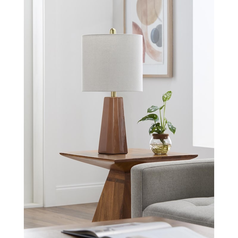 Livabliss Stellan Modern & Contemporary Accent Table Lamp - Burnt Orange
