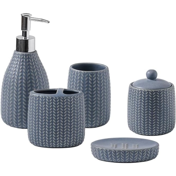 The Modern Matte Blue Ceramic Bath Accessories