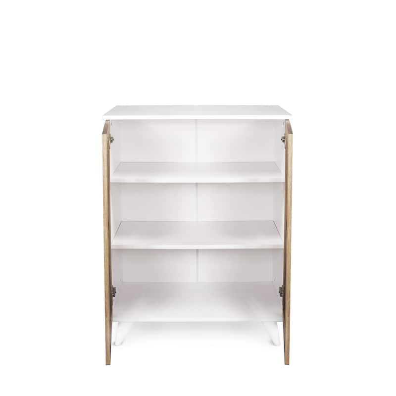 Wood Base Shoe Cabinet With Double Door