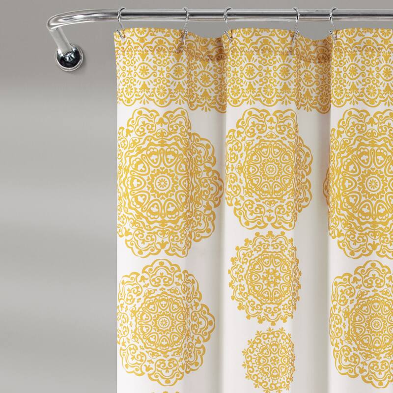 Lush Decor Stripe Medallion Shower Curtain