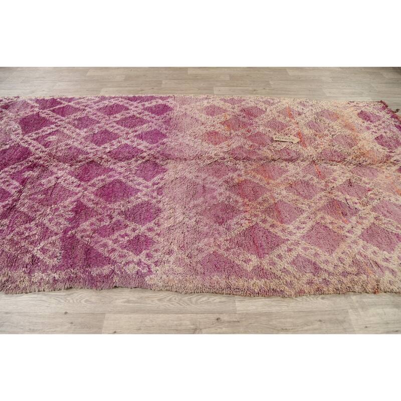 Antique Tribal Moroccan Area Rug Wool Hand-knotted Oriental Carpet - 5'8" x 11'3"