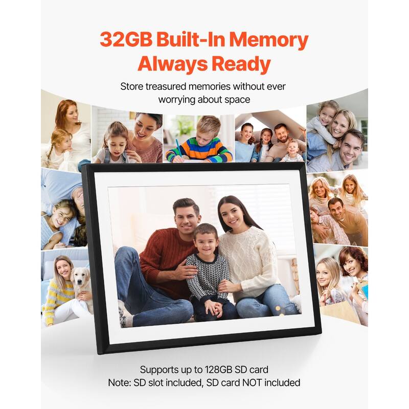 10.1 Inch Digital Picture Frame with WiFi and 32GB Storage