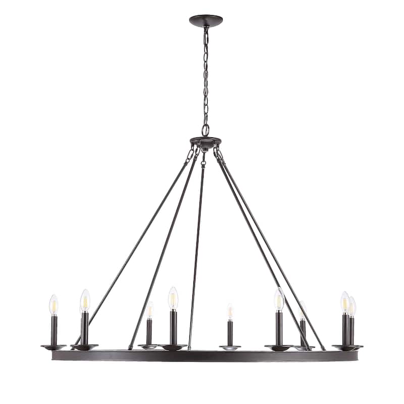 SAFAVIEH Telta 10-Light Adjustable Chandelier - Bronze