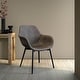 preview thumbnail 69 of 85, Markley Modern Leather Upholstered Dining Side Chairs with Black Iron Legs Accent Armchair for Home Kitchen Set of 4