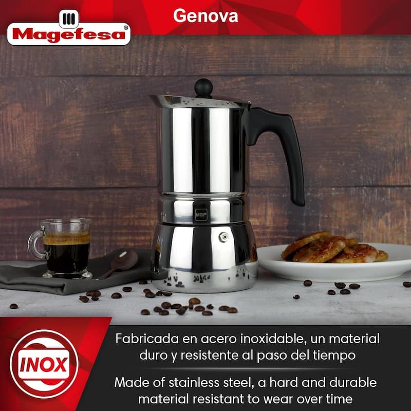 Genova Stainless Steel Espresso Maker