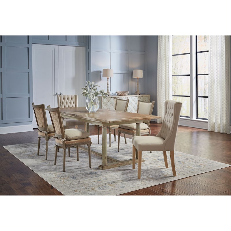 Milton Reclaimed Pine Upholstered Dining Chair, Driftwood
