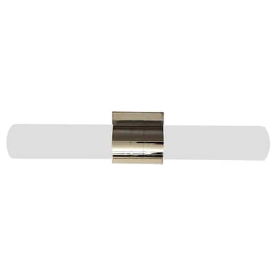 2 Way Light Wall Sconce in Chrome and Opal Glass - Chrome and Opal Glass