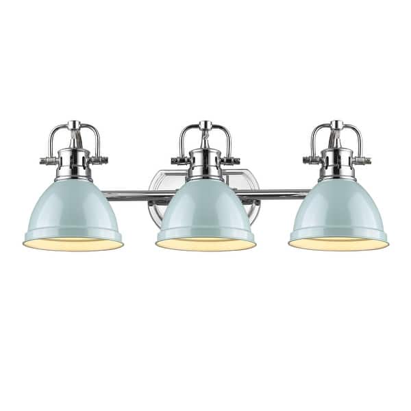 slide 2 of 11, Golden Lighting Duncan 3 Light 25" Wide Bathroom Vanity Light Sea Foam