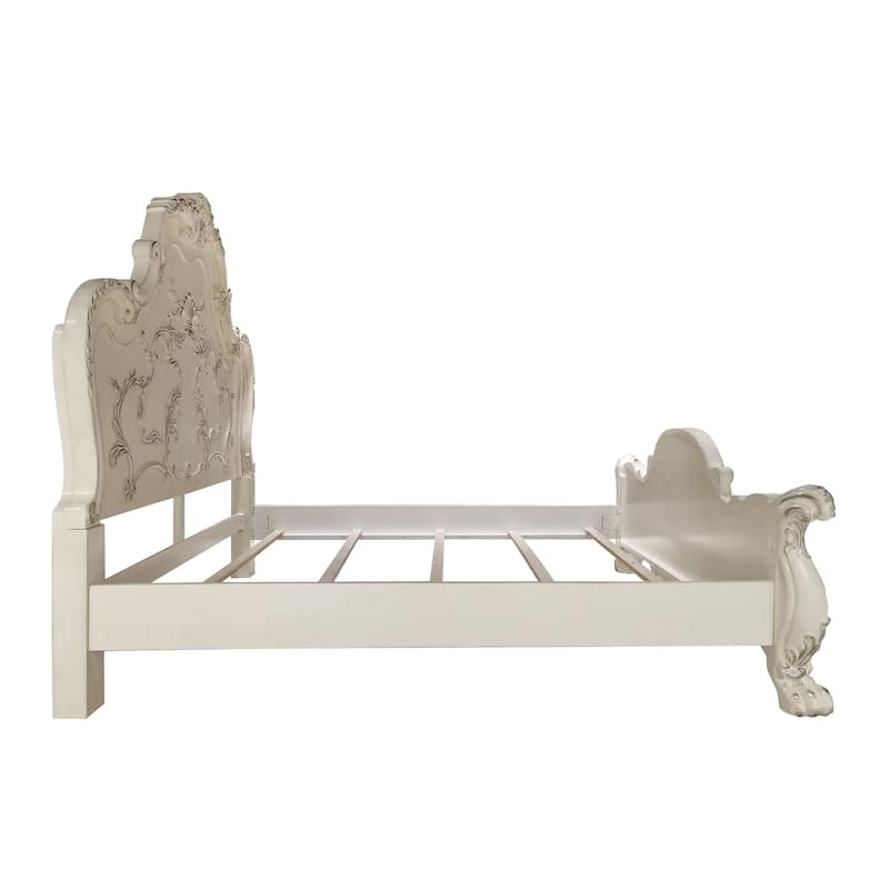 Adison Ivory and Bone White Queen Bed with Arched Headboard