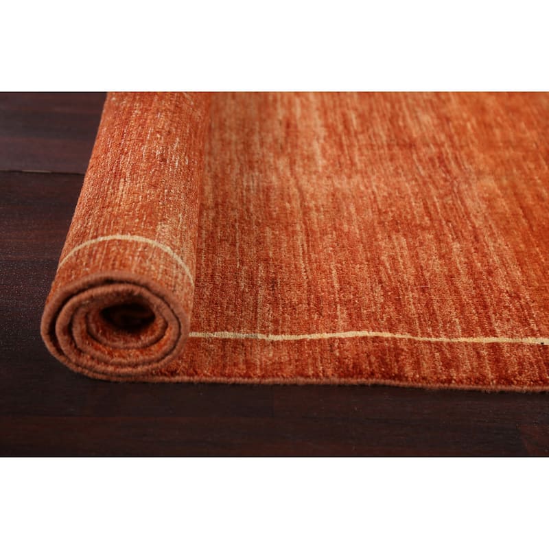Bordered Gabbeh Kashkoli Oriental Wool Runner Rug Hand-knotted Carpet - 2'5" x 9'3"