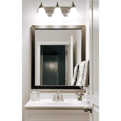 Frame My Mirror Espresso Textured Framed Vanity Mirror, Meade Design