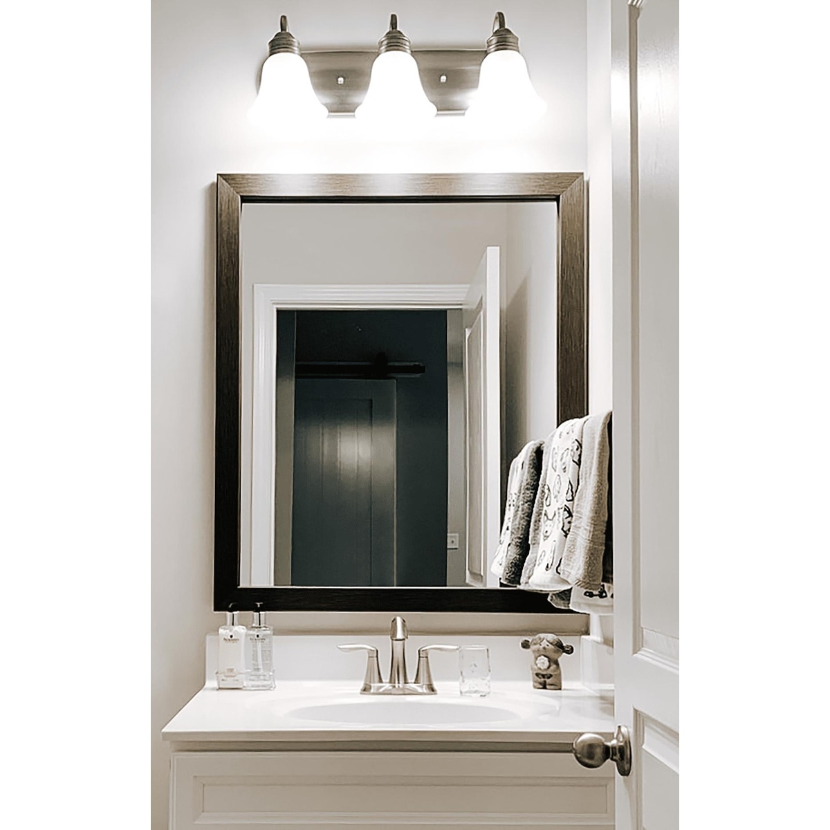 Espresso Framed Bathroom Mirror – Rispa