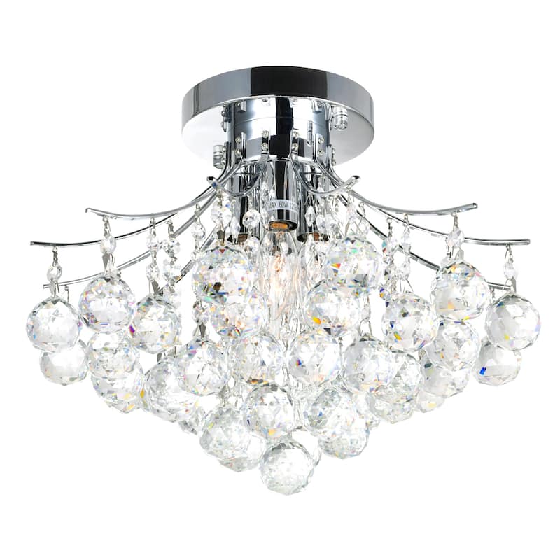 Princess 4 Light Flush Mount With Chrome Finish