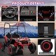 preview thumbnail 10 of 13, 24V Kids Ride On Utv, 2 Seater 4WD Electric Truck with Sun Shade