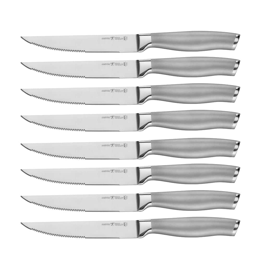 HENCKELS Modernist Steak Knife Set of 8, Silver, Stainless Steel - Stainless Steel - 8-pc