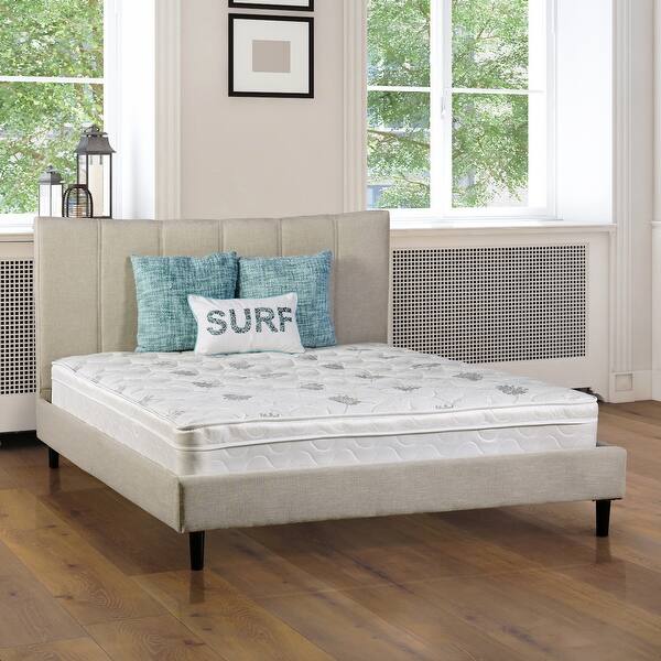 Lone Contemporary White Queen Euro Top Mattress by Furniture of America Bed Bath & Beyond