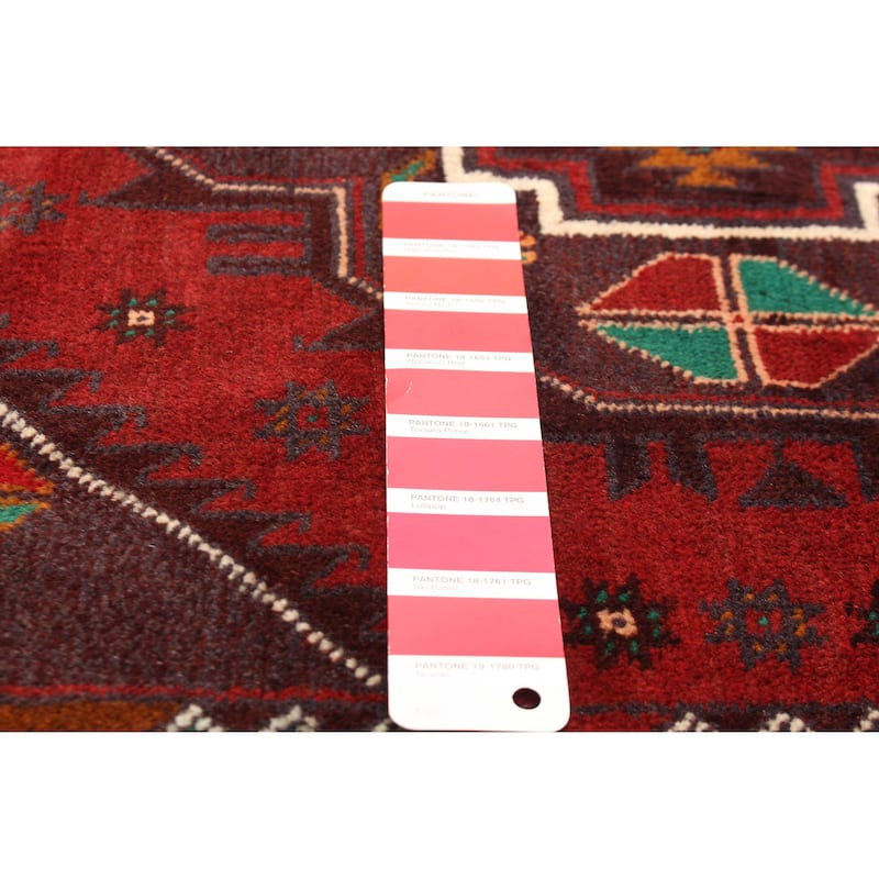 ECARPETGALLERY Hand-knotted Teimani Red Wool Rug - 3'8 x 6'8