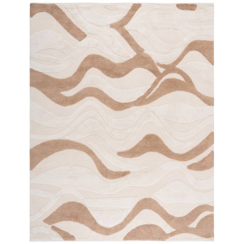 SAFAVIEH Handmade Vermont Adolina Wool Rug - 8' x 10' - Ivory/Beige