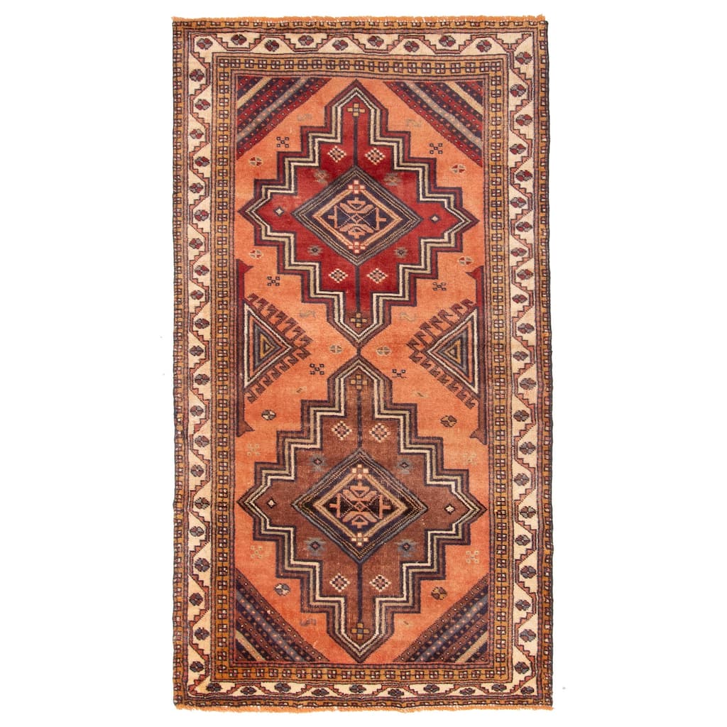 ECARPETGALLERY Hand-knotted Kayseri Vintage Copper Wool Rug - 3'5 x 6'3