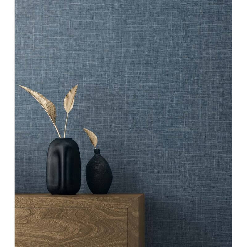 Seabrook Designs Myrna Linen Embossed Vinyl Unpasted Wallpaper