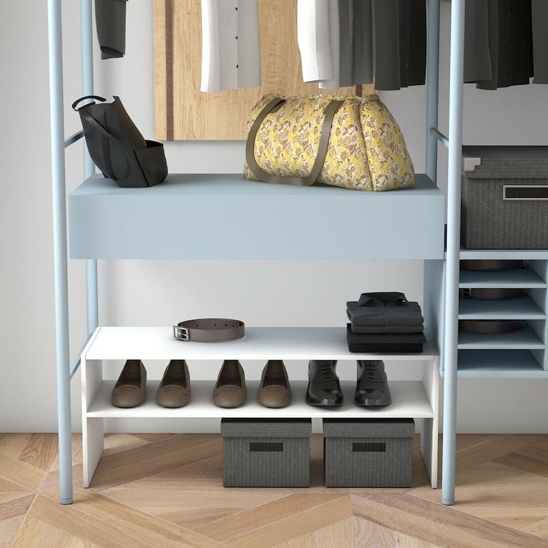 3-Piece Multipurpose MDF Stackable Storage Shoe Rack with 2-Tier Shelves for Hallway or Living Room - 31"x 12"x36" (L x W x H)