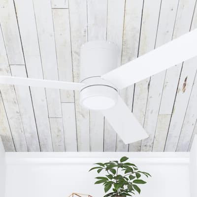 Prominence Home Espy White 52-inch Hugger/Low Profile Ceiling Fan