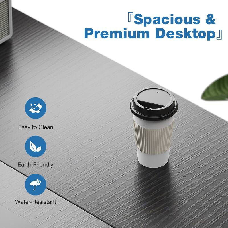 Modern Computer Office Desk with 2 Storage Drawers